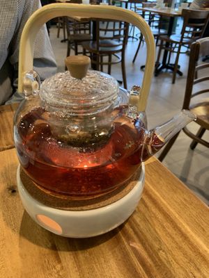 Floral tea, very very strong taste at Green Sprouts Vegetarian in Neutral Bay