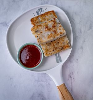 radish cakes  at Green Sprouts Vegetarian in Neutral Bay