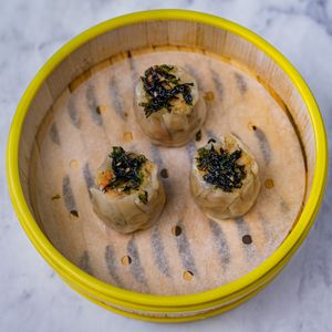 siu mai  at Green Sprouts Vegetarian in Neutral Bay