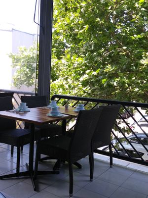 Balcony seating.  at Green Sprouts Vegetarian in Neutral Bay