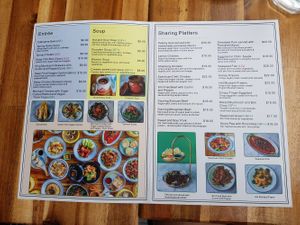 Menu page 2-3 at Green Sprouts Vegetarian in Neutral Bay