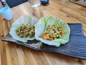 Sang choi bow at Green Sprouts Vegetarian in Neutral Bay