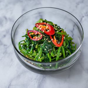 Spinach Salad in old Vinegar Dressing  (LG)
 at Green Sprouts Vegetarian in Neutral Bay