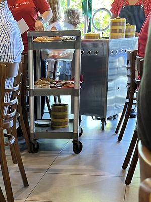 Two carts on our way to choose from  at Green Sprouts Vegetarian in Neutral Bay