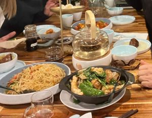 Just some of the dishes  we selected... at Green Sprouts Vegetarian in Neutral Bay