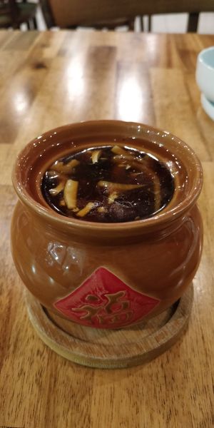 Hot & sour soup at Green Sprouts Vegetarian in Neutral Bay