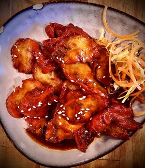 BBQ Pork Char Siew  at Green Sprouts Vegetarian in Neutral Bay