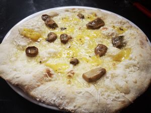 Pizza fungosa, 100% vegan at Il Buco Della Cabotina  in Genoa