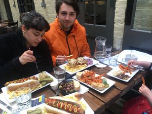 Vegan hot dogs amazing  at 1331 Bar in York