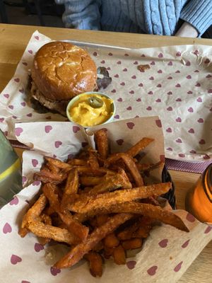 sweet potato fries sooo good  at Burgerheart in Nuremberg