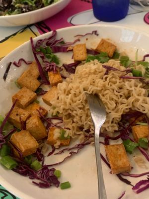 vegan ramen (after i destroyed the pretty plating)  at Cafe Koa & Market in Southport