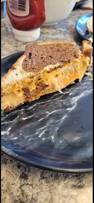 Reuben sandwich $15.99 it also came with a store bought bag of chips at Make It Vegan in Lakewood