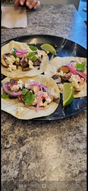 Cold Mushroom tacos $11.25 at Make It Vegan in Lakewood