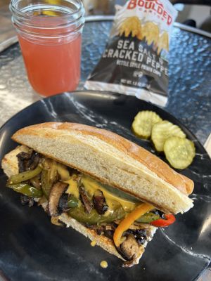 Homemade raspberry lemonade   at Make It Vegan in Lakewood