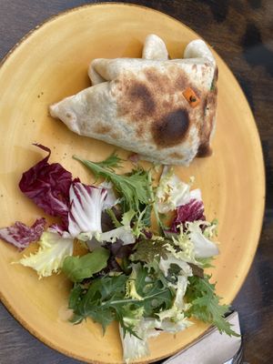 Burrito with salad  at Racó Verd in Ibiza