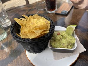 Nachos with guscamole  at Racó Verd in Ibiza