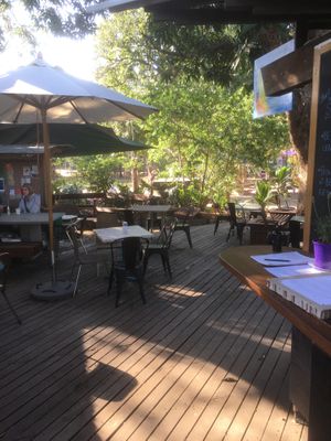 Open air seating  at Chai Cafe in Windsor