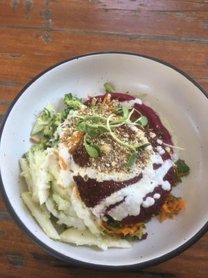 Nourish Bowl - highly recommended. Great variety of flavours and textures and very fresh  at Chai Cafe in Windsor