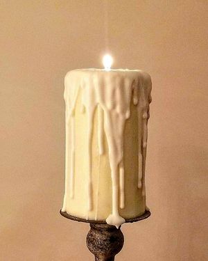 Candle cake at Petit Gateau in Victoria