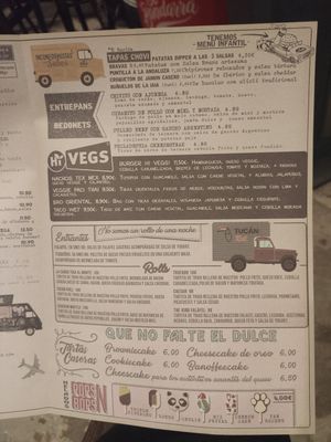 Menú nuevo vegano a septiembre de 2022 at El Garaje in Valencia