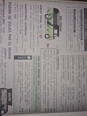 Vegan options + there are two vegan desserts as well at El Garaje in Valencia