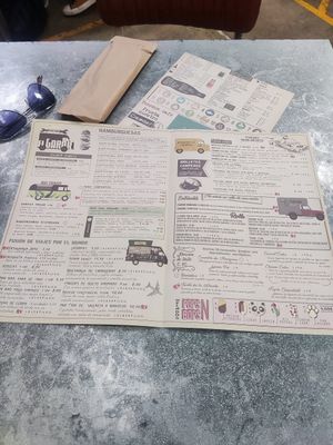 Menu - fully vegan van at El Garaje in Valencia