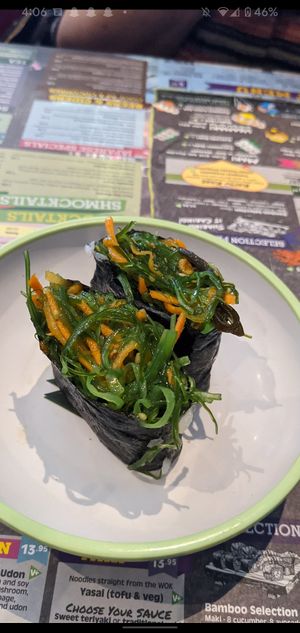Seaweed salad at Sakushi in Sheffield