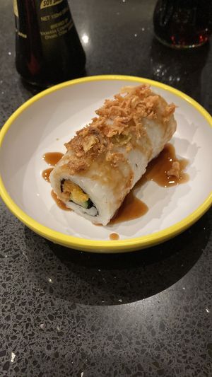 Pumpkin katsu roll at Sakushi in Sheffield