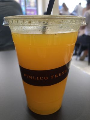 Lovely fresh juices   at Pimlico Fresh in South West London