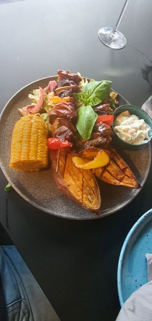 Vegansk Grillspyd at Teateret in Kristiansand
