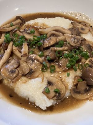 Mushroom and grits  at Soul Food House in Tokyo