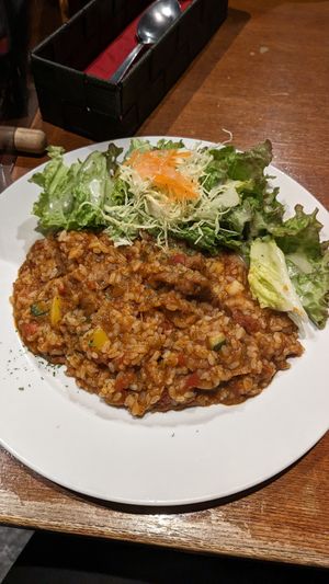 Vegan jambalaya at Soul Food House in Tokyo