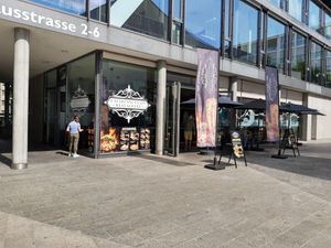 Exterior and outdoor seating at Casablanca City in Thun