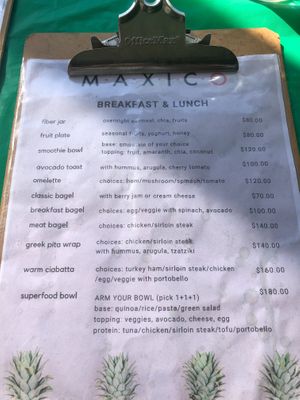Maxico food menu 10/2020 at Maxico in Los Barriles