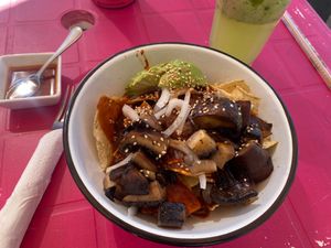 Vegan Chilaquiles  at Maxico in Los Barriles