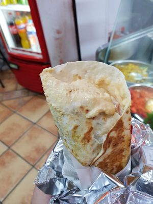 Falafel wrap at Falafel Damasco El Rey del Falabel in Granada