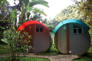 Cabañitas circulares at Charco Corazon in Jardin