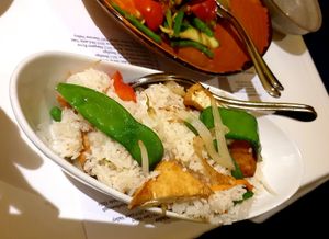 Vegan fried rice at Malayan Orchid in Bendigo