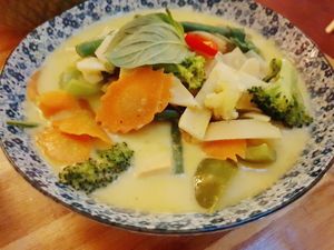 Veg & tofu Green Curry at Bunja Thai in Bendigo