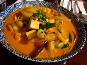 Vegan Massamam curry at Bunja Thai in Bendigo