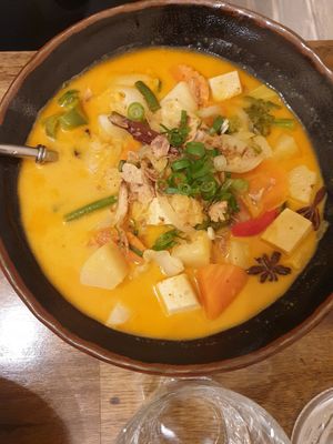 Vegan massaman curry at Bunja Thai in Bendigo