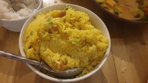 Vegan yellow festival rice at Bunja Thai in Bendigo