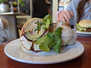 Hoison Tofu Wrap (vegan) at Bunny's Nook Kitchen in Victoria