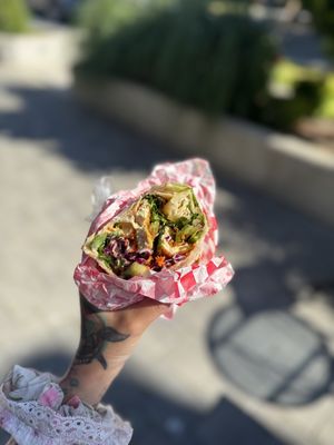 Hoisin tofu wrap  at Bunny's Nook Kitchen in Victoria