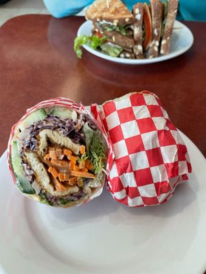 Hoisin tofu wrap at Bunny's Nook Kitchen in Victoria