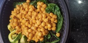 Chickpea scramble at Fit Food Factory in Amman