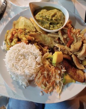 Vegan/Ital dish at Kadjembel Village in Les Trois-ilets