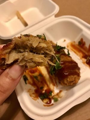 The Burb: Loaded with bourbon-infused sticky BBQ sauce and a sprinkle of spring onion. at Biff's Plant-based Pizza & Wingz in Southampton