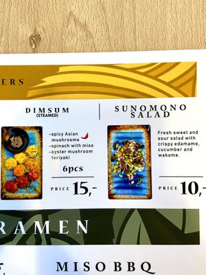 Starter dish menu 2 of 2, July 2021 at Vegan AF Ramen in Krakow