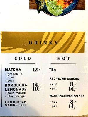 Drinks menu, July 2021 at Vegan AF Ramen in Krakow